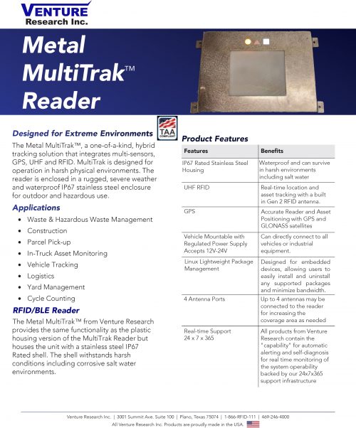 MultiTrak - Venture Research